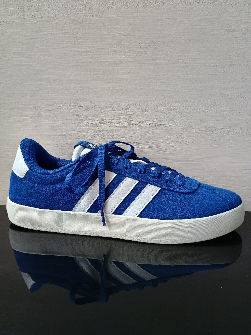 Adidas Men's VL Court 3.0 Suede Sneaker in Beautiful Royal / White / Off White